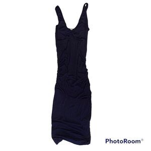 Navy Maxi Jersey Knit Body Con Sleeveless dress small